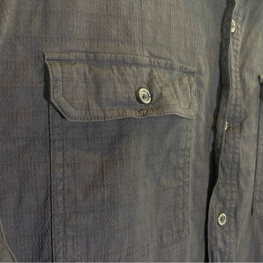 SIERRA DESIGN Men size XXL Gray short sleeve tech work outdoors button up shirt - Picture 4 of 7